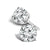 Diamond Solitaire Earrings 0.4 ct tw Round 14k White Gold