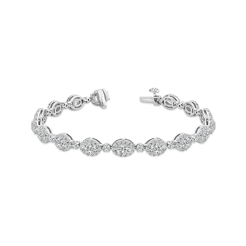 Diamond Bracelet 9.5 ct tw 14k White Gold