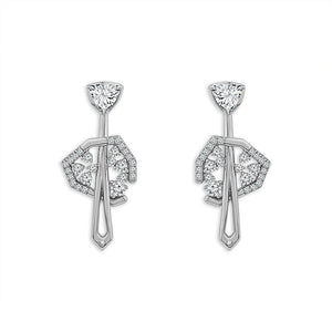 Diamond Fashion Earrings 1.50 ct tw 14k White Gold