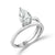 Diamond Bridal Ring 3/4 ct tw Center PE 14k White Gold