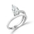 Diamond Bridal Ring 3/4 ct tw Center PE 14k White Gold