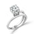 Diamond Bridal Ring 3/4 ct tw Center RD 14k White Gold