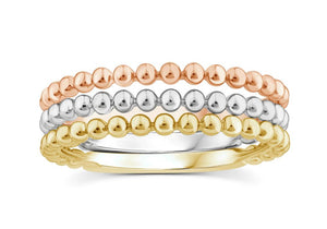 Tracer Band 14k White Gold+14k Yellow Gold+14k Rose Gold