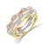 Diamond Band 0.50 ct tw 14k White Gold+14k Yellow Gold+14k Rose Gold