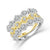 Diamond Band 0.75 ct tw 14k White Gold+14K Yellow Gold