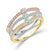 Diamond Band 0.63 ct tw 14k White Gold+14k Yellow Gold+14k Rose Gold