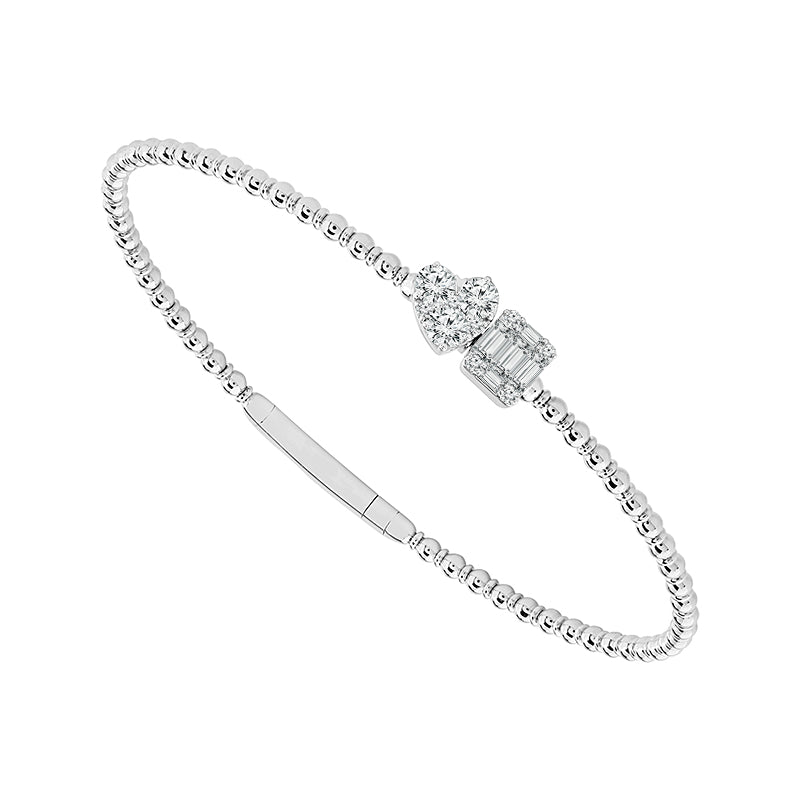 Diamond Bangle 0.60 ct tw 14k White Gold