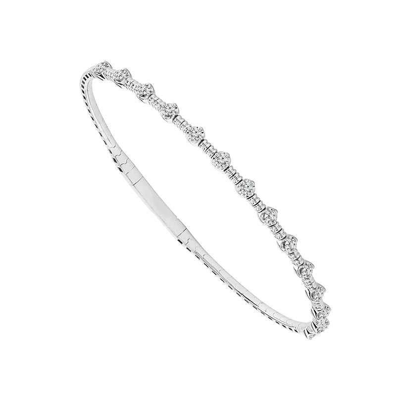 Diamond Bangle 0.50 ct tw 14k White Gold