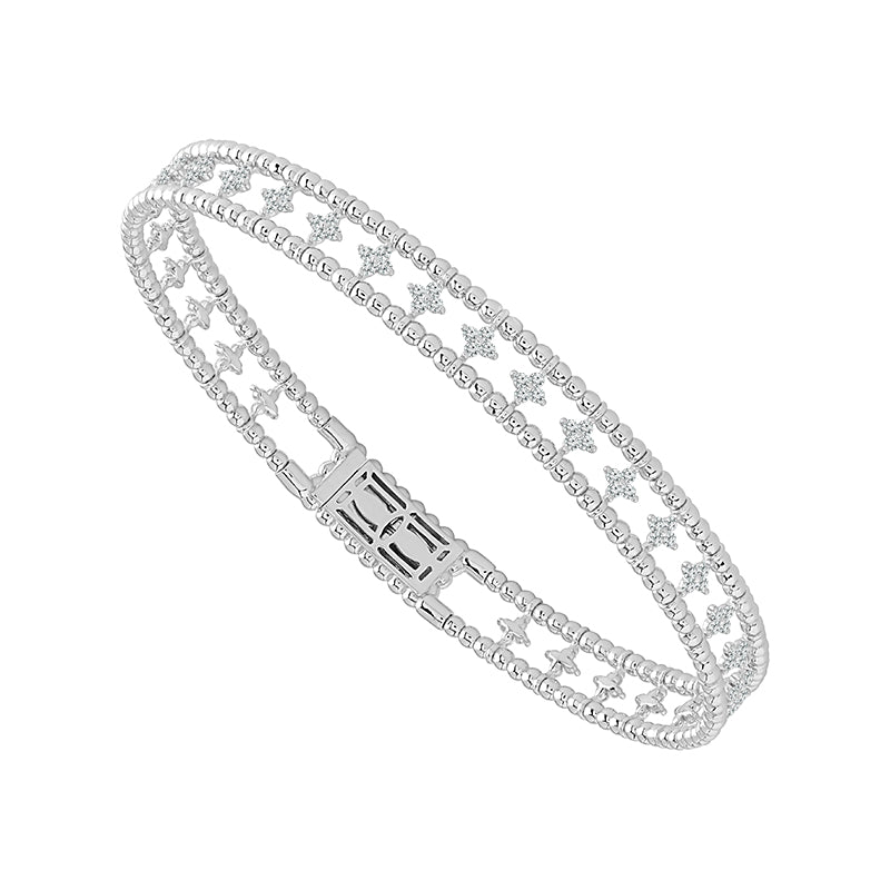 Diamond Bangle 0.60 ct tw 14k White Gold