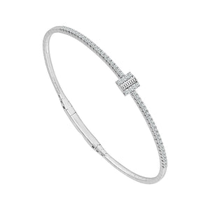 Diamond Bangle 0.50 ct tw 14k White Gold