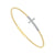 Diamond Bangle 0.33 ct tw 14k Yellow Gold+14k White Gold