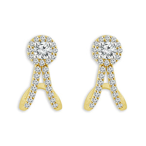 Diamond Fashion Earrings 1.17 ct tw 14k Yellow Gold