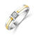 Diamond Mens Ring 0.17 ct tw 10k White Gold 10k Yellow Gold