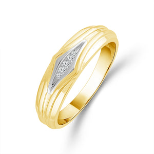 Diamond Mens Ring 0.03 ct tw 10k Yellow Gold