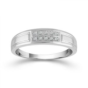 Diamond Mens Ring 0.05 ct tw 10k White Gold