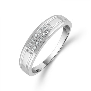 Diamond Mens Ring 0.05 ct tw 10k White Gold