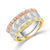 Diamond Band 0.50 ct tw 14k White Gold+14k Yellow Gold+14k Rose Gold