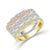 Diamond Band 2 ct tw 14k White Gold+14K Yellow Gold+14k Rose Gold