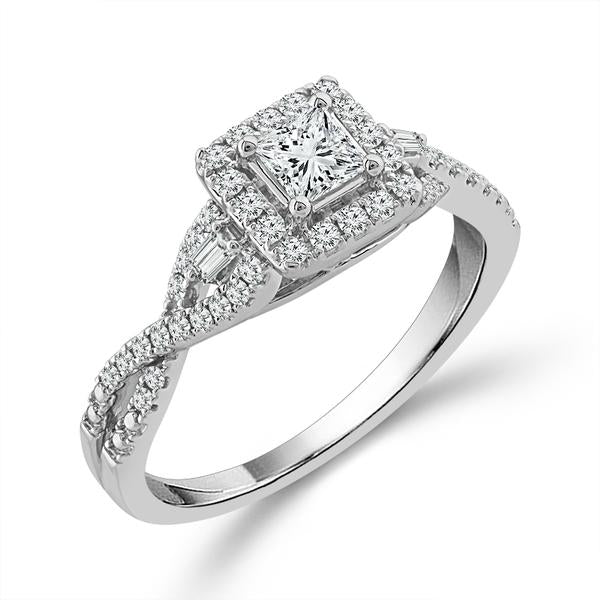 Diamond Engagement Ring 0.5 ct tw 14k White Gold