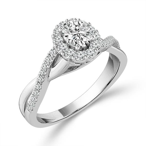 Diamond Engagement Ring 0.5 ct tw 14k White Gold