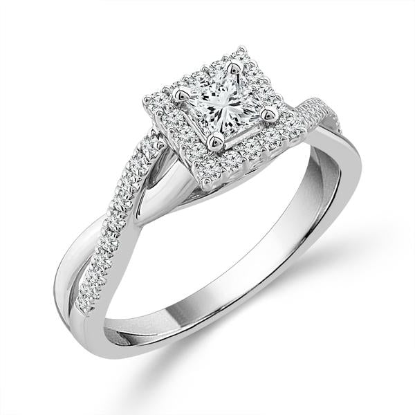 Diamond Engagement Ring 0.5 ct tw 14k White Gold