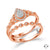 Diamond Bridal Set 0.17 ct tw 14k Rose Gold