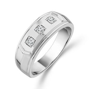 Diamond Mens Ring 0.17 ct tw 10k White Gold