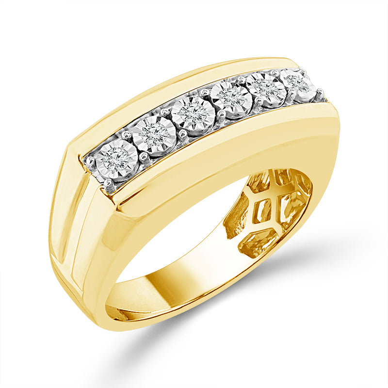 Diamond Mens Ring 0.25 ct tw 10k Yellow Gold