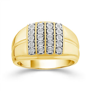 Diamond Mens Ring 0.1 ct tw 10k Yellow Gold