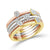 Diamond Band 1 ct tw 14k White Gold+14k Yellow Gold+14k Rose Gold