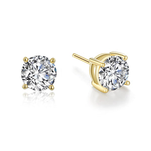 3 CTW Solitaire Stud Earrings