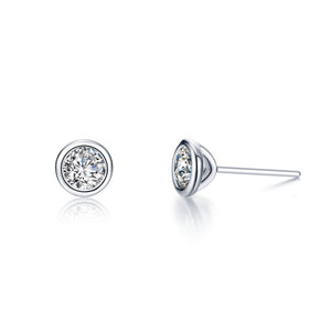 2 CTW Solitaire Stud Earrings