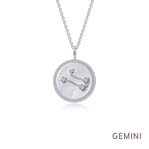 Zodiac Constellation Coin Necklace, Capricorn