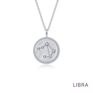 Zodiac Constellation Coin Necklace, Capricorn