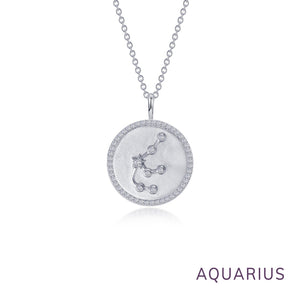 Zodiac Constellation Coin Necklace, Capricorn