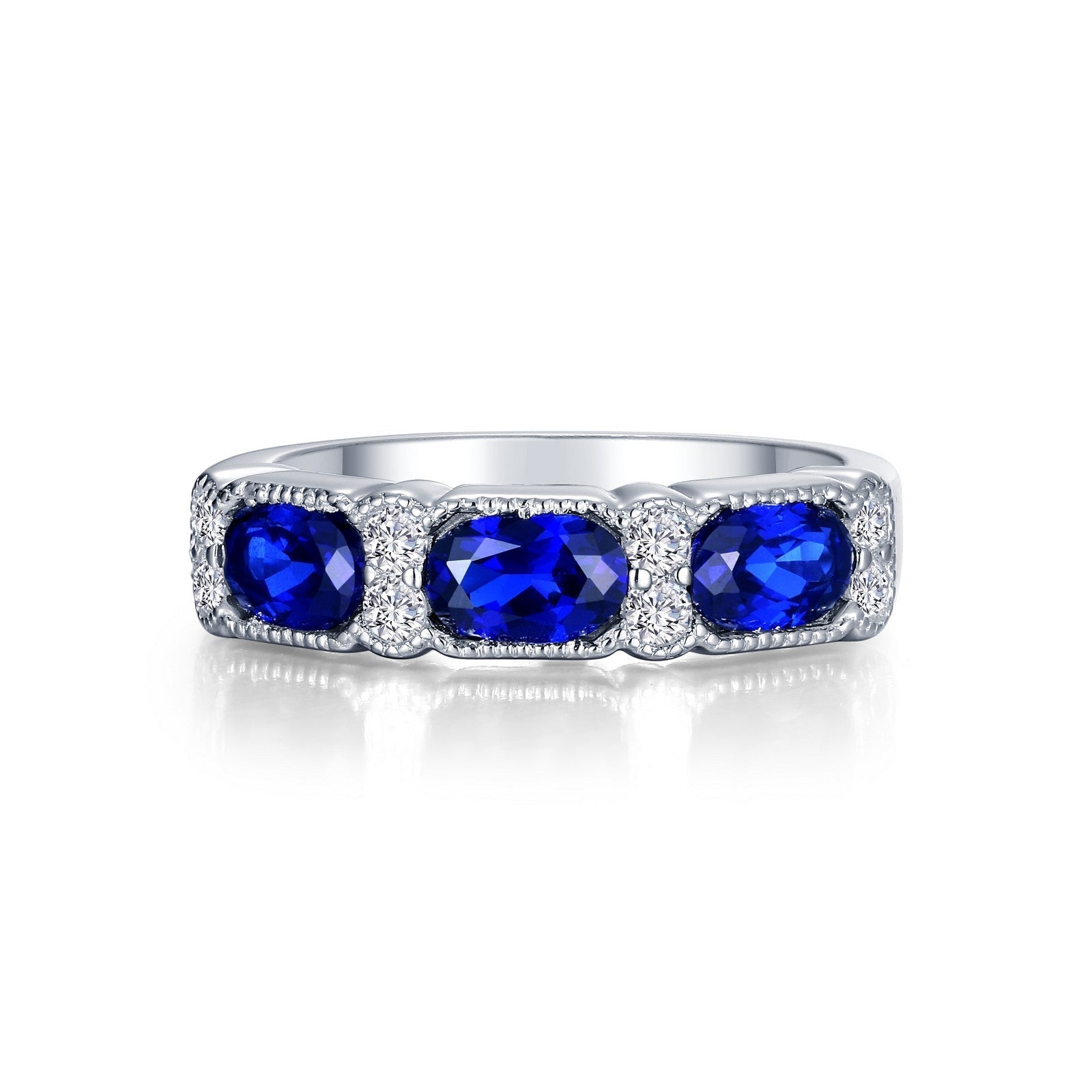 Fancy Lab-Grown Sapphire Ring